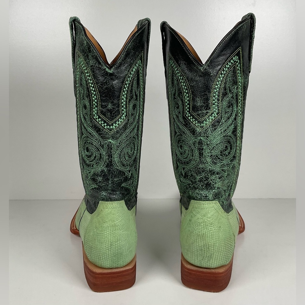 Los Altos Teju Lizard Cowboy Boots | Lime Green | Men’s 10.5 EE - Picture 16 of 16